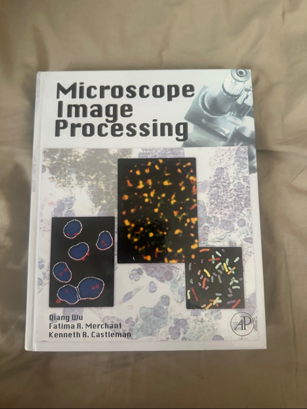 Microscope Image Processing Textbook - White Cover with Multicolor Images